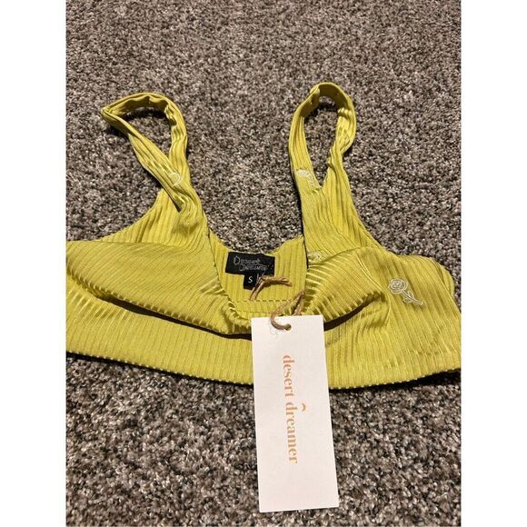 Desert Dreamer yellow bikini top size small C27-80 - Picture 2 of 3